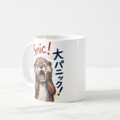 Mug Mème drôle de loutre paniquée (Devant gauche)