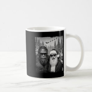 Mug Mème drôle de Sasquatch Selfie cool avec Santa Chr