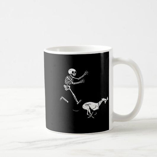 Mug Mème drôle Greyhound squelette courant Halloween  (Droite)