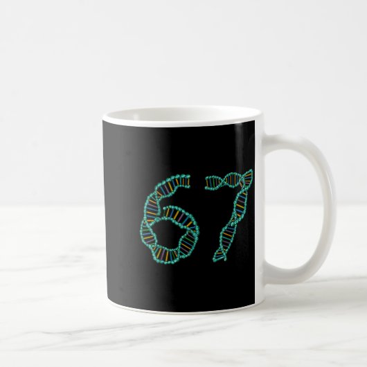 Mug Mème drôle numéro 67 Réplication ADN Science moléc (Droite)