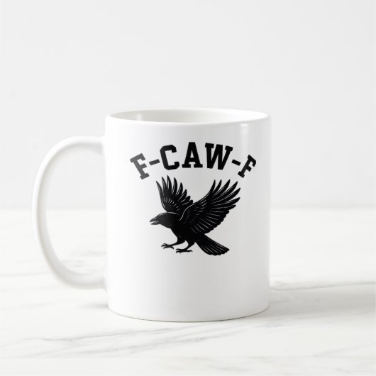 Mug Mème drôle tendance F-Caw-F (Gauche)