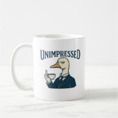 Mug Mème du canard buvant du thé impassible (Gauche)