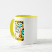 Mug Mème du chat orange drôle Wisdom Chases Me (Devant gauche)