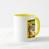 Mug Mème du chat orange drôle Wisdom Chases Me (Devant droit)