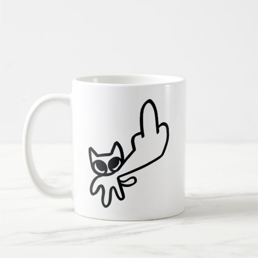 Mug Mème du doigt d'honneur (Gauche)