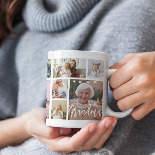 Mug Mémé élégante 15 Photo Collage