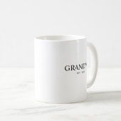 Mug Mémé élégante moderne noir (Devant droit)