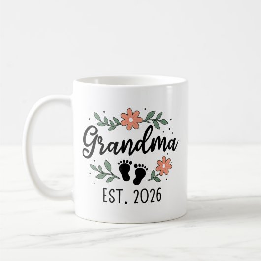 Mug Mémé Est 2026 - Annonce de Grossesse (Gauche)