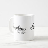 Mug Mémé établie avec année (Devant gauche)