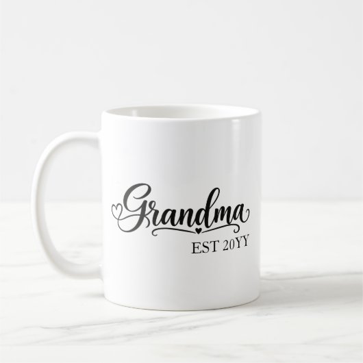 Mug Mémé établie avec année (Gauche)
