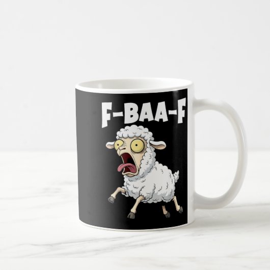 Mug Meme F-baa-f – Graphique de mème drôle qui hurle (Droite)