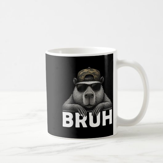 Mug Mème graphique drôle Capybara Bruh pour garçons fi (Droite)