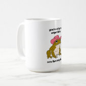 Mug Meme Grenouille Cowboy Mec Intelligent ou Odeur de (Devant gauche)