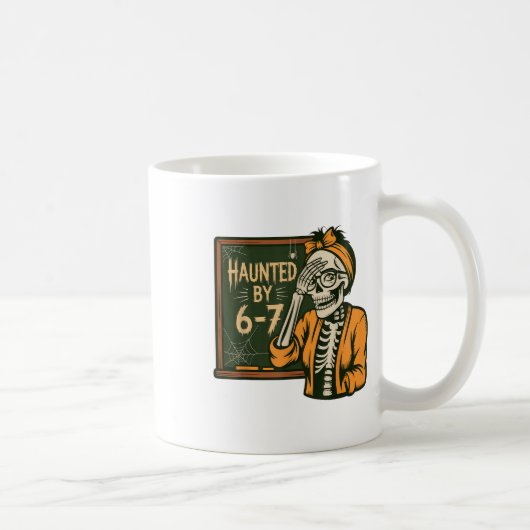 Mug Mème hanté 67 Six Sept 6-7 Blague drôle d'Internet (Droite)