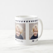 Mug Mémé je t'aime Élégant Simple (Devant droit)