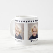 Mug Mémé je t'aime Élégant Simple (Devant gauche)