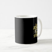 Mug Même Jésus avait une histoire de poisson drôle de (Devant droit)