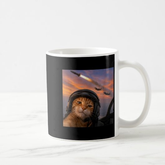 Mug Mème Kitty de l'escouade de selfie de pilote de ch (Droite)