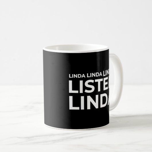 Mug Meme Linda Écoute (Devant droit)