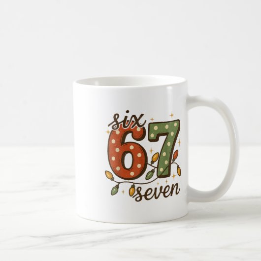Mug Mème Noël 67 Six Sept 6-7 Blague Internet Drôle (Droite)