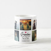 Mug Mémé nous t'aimons Script Petits-enfants Collage d (Centre)
