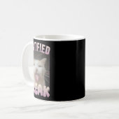 Mug Mème Offensive Mèmes de félin Freak Certifié Mat D (Devant gauche)
