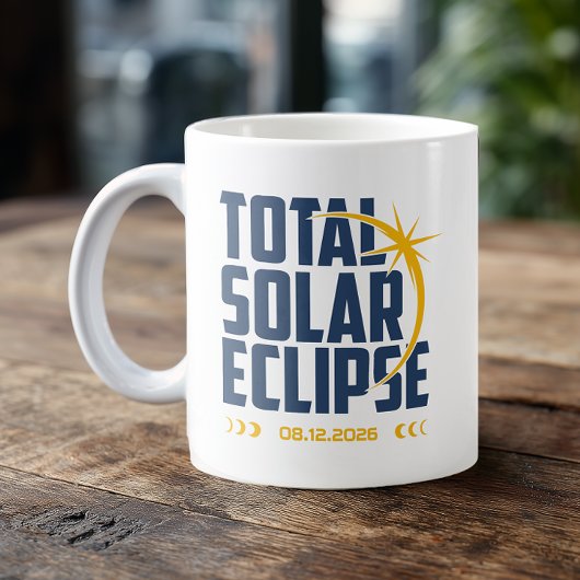 Mug Mémento de l'éclipse 2026 moderne