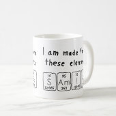 Mug Mémoire de nom de table périodique de Samira (Devant droit)
