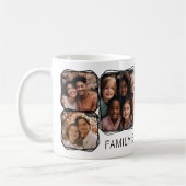 Mug Mémoire moderne 6 Photo Collage Modèle Blanc C00 (Gauche)