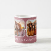 Mug Mémoire moderne 6 photo Collage Modèle rose C107 (Centre)