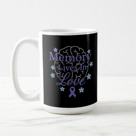 Mug Mémoire vit dans l'amour Sensibilisation à la mala (Gauche)