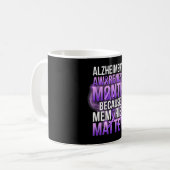 Mug Mémoires ruban violet mois de la sensibilisation à (Devant gauche)