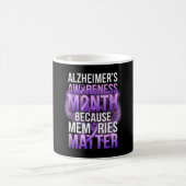 Mug Mémoires ruban violet mois de la sensibilisation à (Centre)