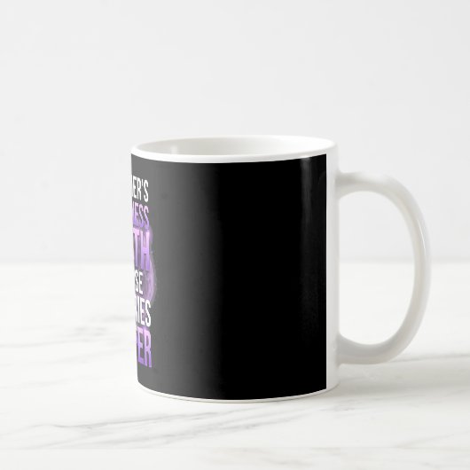 Mug Mémoires ruban violet mois de la sensibilisation à (Droite)