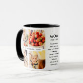 Mug Memorial Best Mom Ever Modern Photo Collage (Devant gauche)