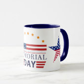 Mug Memorial Day American Flag Stars Patriotic Combo (Devant droit)
