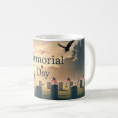 Mug Memorial Day Hommage oeuvre d'art - Honorer Americ (Devant droit)