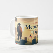 Mug Memorial Day Hommage oeuvre d'art - Honorer Americ (Devant gauche)