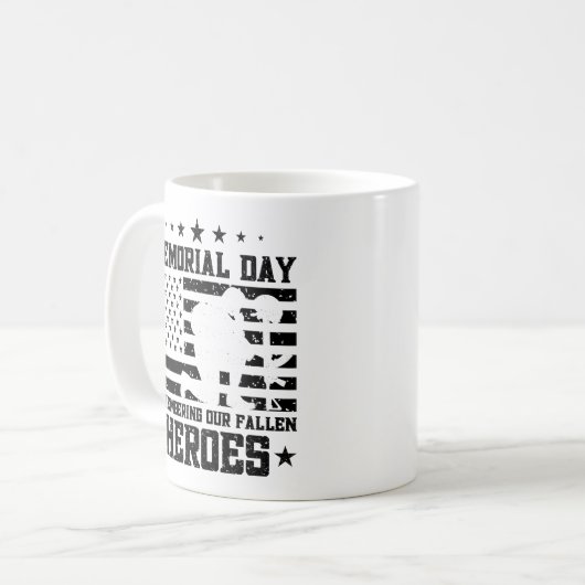 Mug Memorial Day USA Flag Funky Party Veterans Day (Devant gauche)