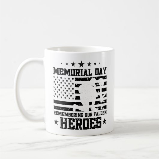 Mug Memorial Day USA Flag Funky Party Veterans Day (Gauche)