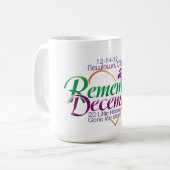 Mug Mémorial de décembre de Newtown (Devant gauche)