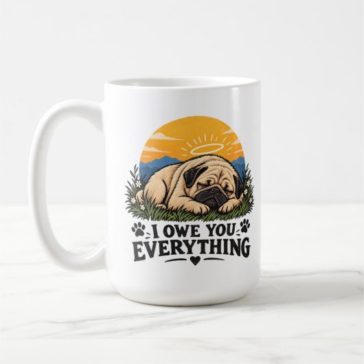 Mug Mémorial de la perte d'un chien (Gauche)