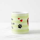 Mug Mémorial des empreintes de pattes de photos de cha (Centre)