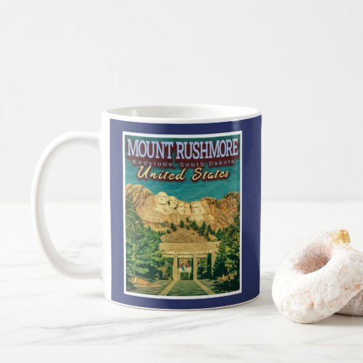 MUG MEMORIAL NATIONAL DU MONT RUSHMORE - DAKOTA SUD (Avec donut)