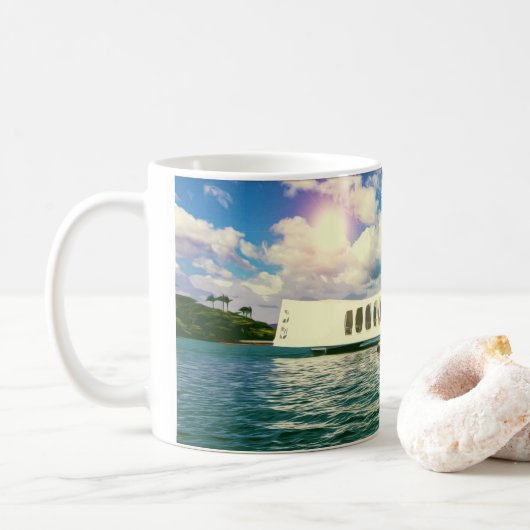 MUG MEMORIAL NATIONAL DU PORT DE PEARL - HONOLULU HAWA (Avec donut)