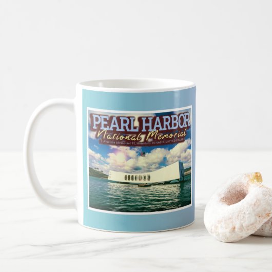 MUG MEMORIAL NATIONAL DU PORT DE PEARL - HONOLULU HAWA (Avec donut)