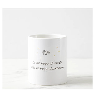 Mug Mémorial pour animal de compagnie Aimé au-delà des