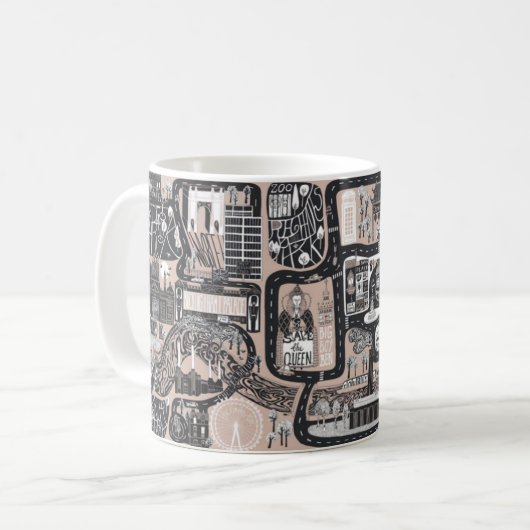 MUG MEMORY MAPS MUG, ROSE // LONDON  (Devant gauche)
