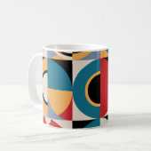 Mug Memphis Abstrait : Style Vintage géométrique. (Devant gauche)
