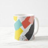 Mug Memphis brosse traits : motif vintage. (Devant droit)